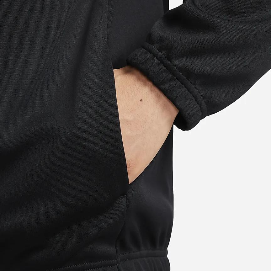 Nike Contrast Large Logo Zip-Up Stand Collar Casual Sports Jacket Men Jackets Black DQ4222-010