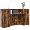 Reception Desk Smoked Oak 180X50X103.5 Cm Glued Wood