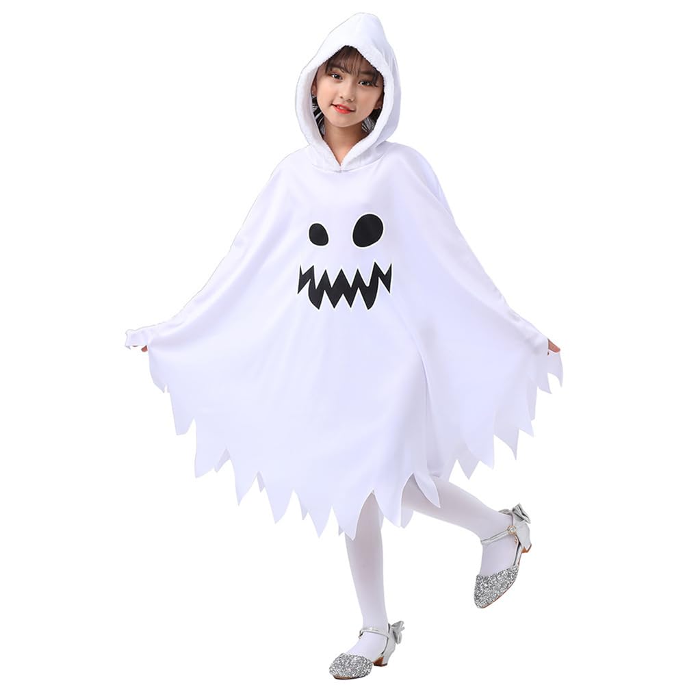 Halloween Cosplay Costume for Horror Fancy Dress [Suerba] Kids, Ghost, Cloak, Ghost, Costume, (L (130-140cm))