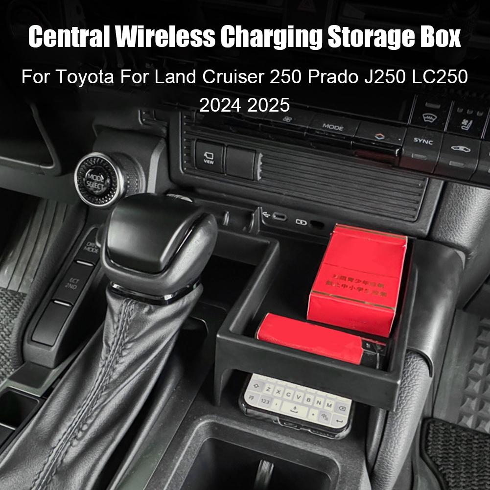 Center Console Organizer Tray for Toyota Prado LC250 Upper Layer Storage Box Dashboard Insert for Small Items & Phone Holder
