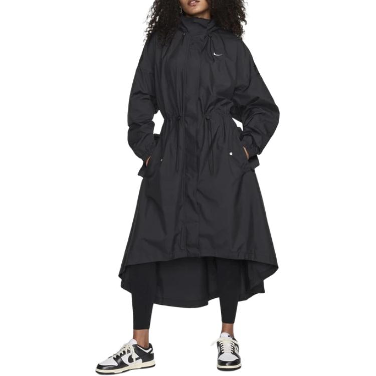 

Nike Sportswear Essential Trench Coat Black/White Women Outerwear FN2843-010 XL