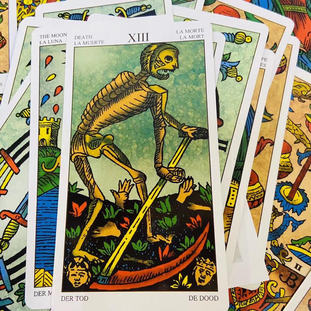 Universal Tarot of Marseille Tarot Cards with Paper Instructions A 78 Oracle English Visions Divination Deck Borad Playing Games