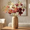 Realistic Cattleya Orchid Stem Real Touch Faux Orchid Branch  For Home Decor