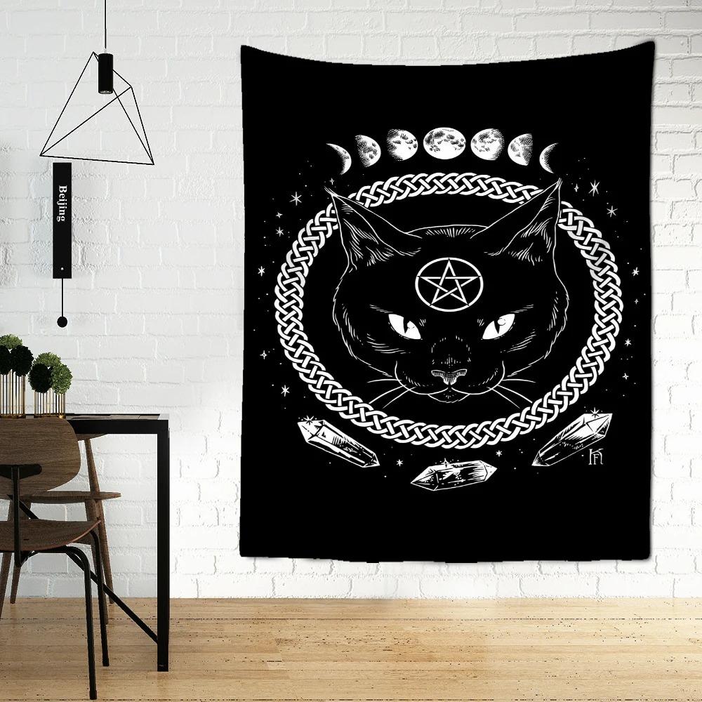 Scandinavian Ins Style Gothic Tapestry Geometric Rose Crescent Living Room Bedroom Bohemian Decorative Carpet