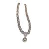 Colar Gota de Pérola Francês Vintage com Adornos de Zircônia para Mulheres Elegantes
