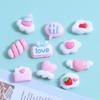 Pink Mini Clouds Glossy Resin Accessories - DIY Cream Glue for Phone Cases, Water Cups, Nail Art, and Earrings