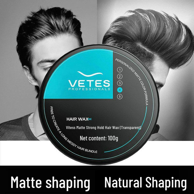 Vitess Fresh Scent Men's Hair Wax - Long-Lasting Hold Clay Pomade for Natural, Fluffy Styling