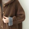 Women's Hooded Lambswool Plush Coat: Versatile Loose Fit, Velvet Lined, Thick and Warm for Autumn/Winter.