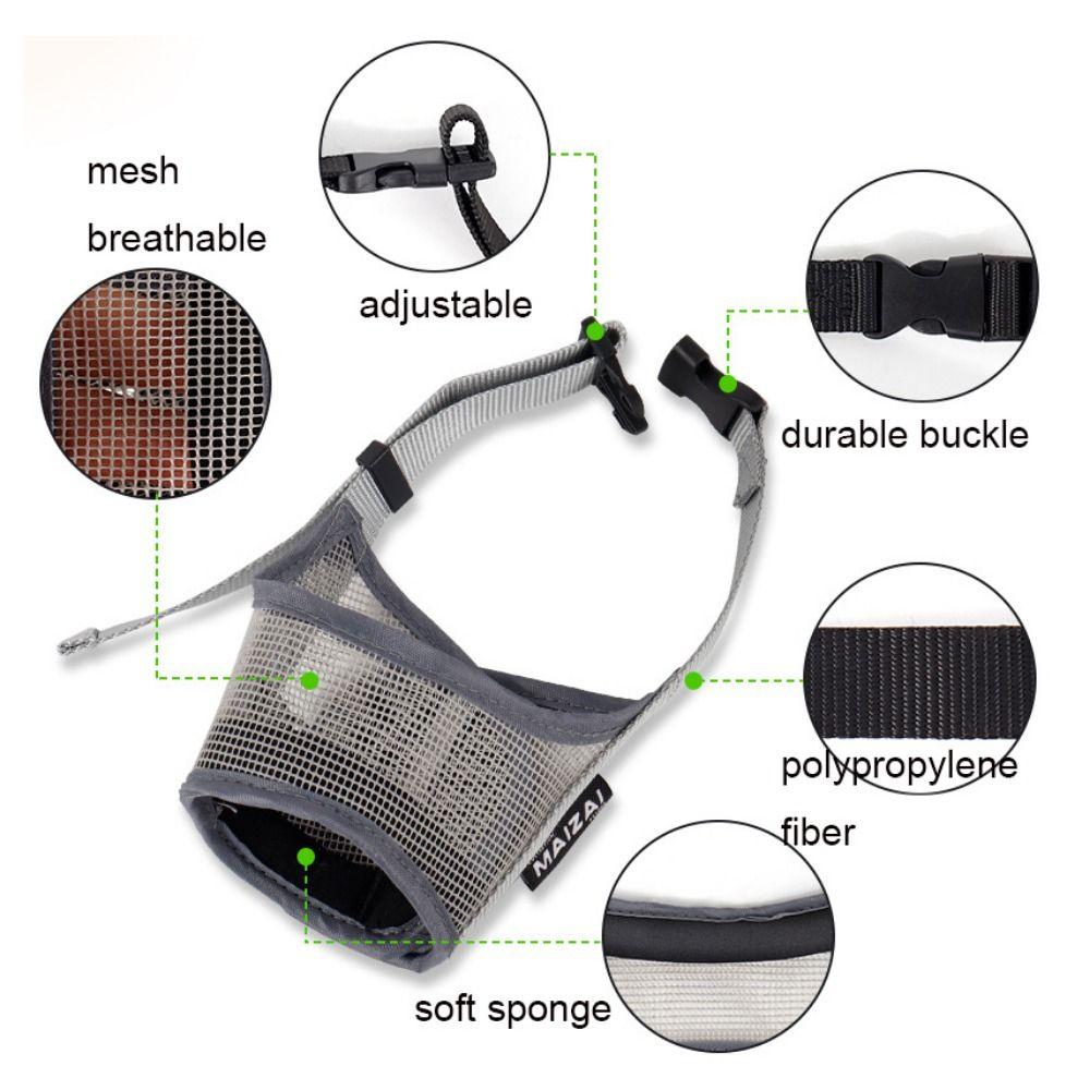 Mesh Anti Barking Dog Muzzle Breathable Dog Mouth Mask Dog Mouthpiece Dog Mouth Cover  for Outdoor