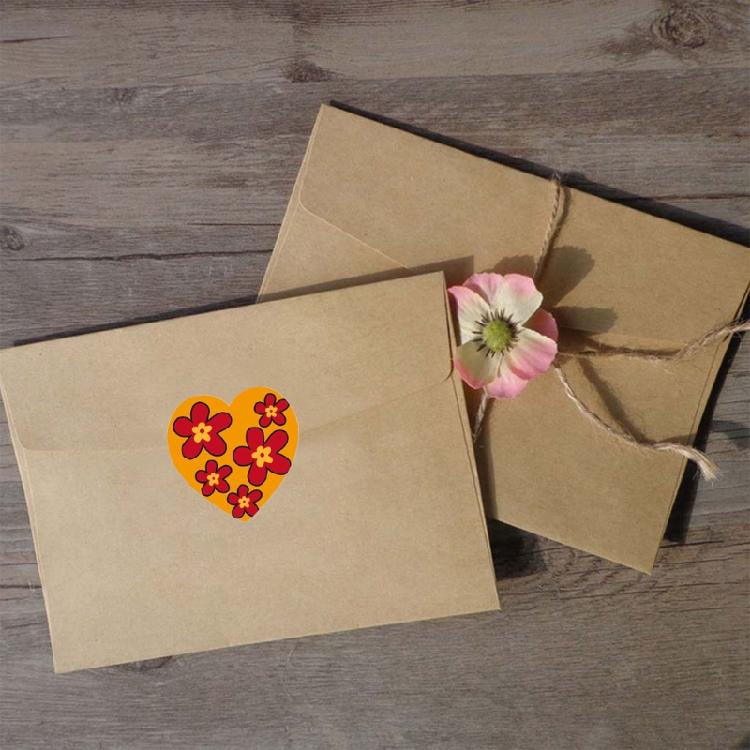 500 Pcs Multipurpose Heart Labels Valentine's Day Stickers Gift Wrapping Tags