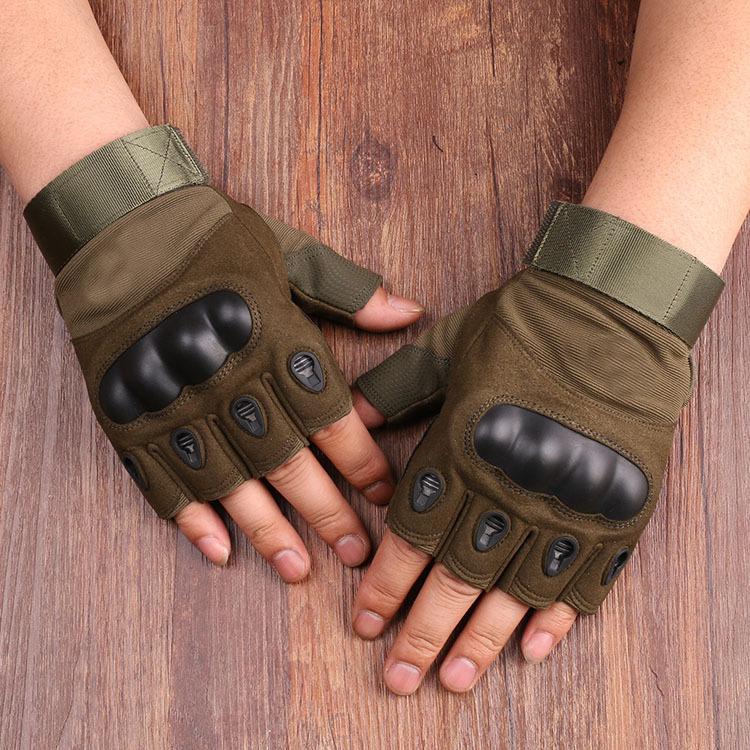 Tactical Gloves Military Fans Field Performance Heiying Outdoor Cycling Anti Cut Sports Fitness Hard Shell Half Finger Gloves