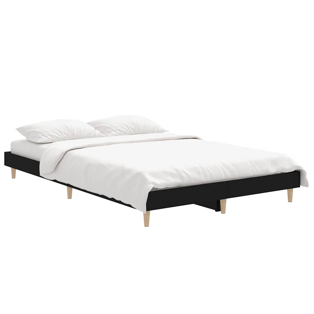 Bed Frame Black 120x190 cm Particleboard