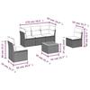 VidaXL Garden Lounge Set 6 Pcs with Cushions Black Wicker 3223542