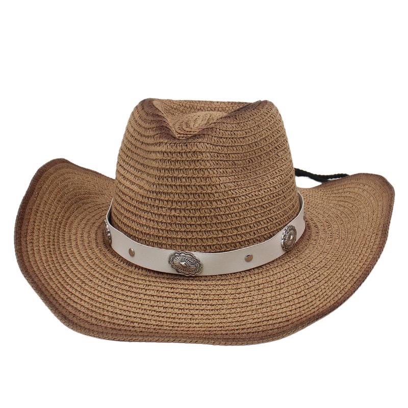 Shade Beach Breathable Sunscreen Hat Cross-Border Warped Edge Panama Straw Hat Cross-Border Korean Version Of Men'S And Women'S Top Hats Jazz Hat