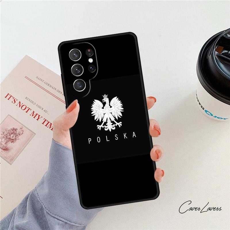 Poland Polish Flag Phone Case For Samsung Galaxy S24 S25 S23 S22 Ultra Note 10 20 Plus S20 S21 FE Cover