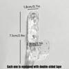 4/8/12Pcs Acrylic Diamond Wall Hook Tranparent Waterproof Adhesive Hooks For Hanging Towels Coats Home Bathroom Organizer