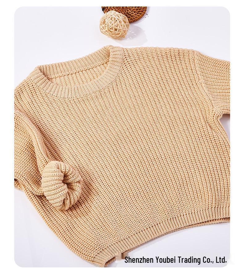 Baby Unisex 100% Cotton Knit Sweater - Soft & Comfortable