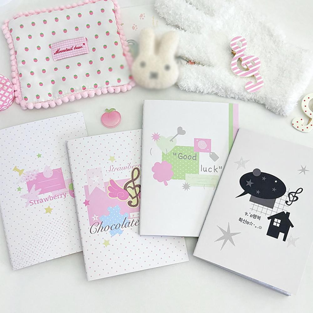 Mini Clover House Strawberry Ins Wind Set Page Collage Booklet Diary High Beauty Notebook. Color inner page