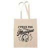 Tote Bag Beige I Can't I Have Music I Can't Minimalist | Cotton Bag Fairtrade 180 G/m² 10 L Handles 70 Cm | Shopping Office
