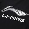 Li Ning Logo Letter Print Trendy Loose Casual Versatile Fleece Pullover Long Sleeve Hoodie Men hoodies Black YWDV375-3