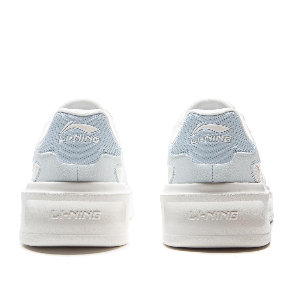 Li Ning Lantern Festival Synthetic Leather Abrasion Resistant Breathable Low top Skateboard Shoes Women's Blue White AGCV316-2