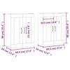Wall Cabinets 2 pcs Concrete Grey Particleboard