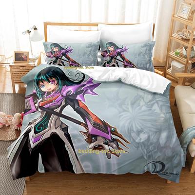 Jeu Déco Ligne Ensemble de Literie Simple Jumeaux Complet Queen King Size Ensemble de Lit Adulte Enfant Chambre Housse de Couette Ensembles Anime Parure de Lit Lit