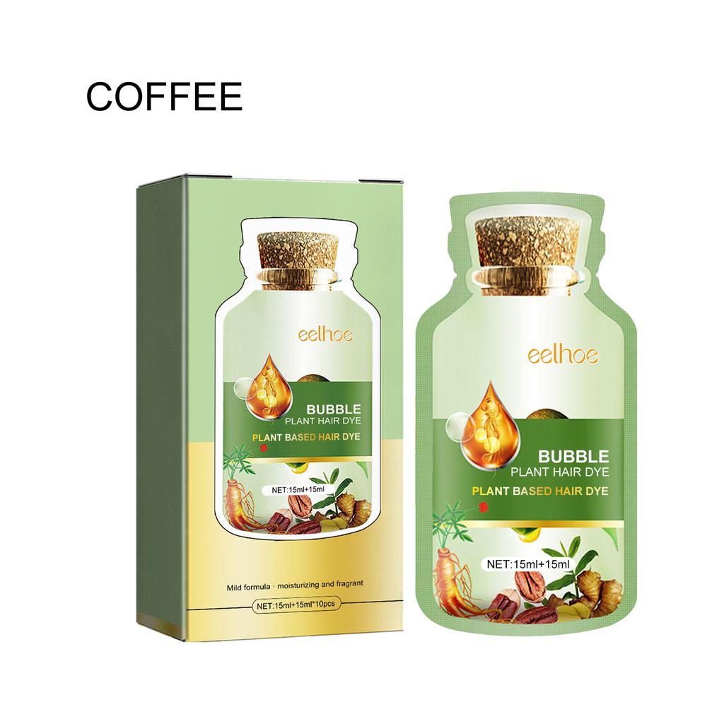 EELHOE Bubble Hair Dyeing Cream Non-irritating Nourishing Scalp Repairing Damaged Hair Natural Fragrance Hair Bubble Dyeing Gel