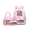 Sprunki teen student schoolbag rhythm box cartoon large capacity cute backpack three-piece set 3