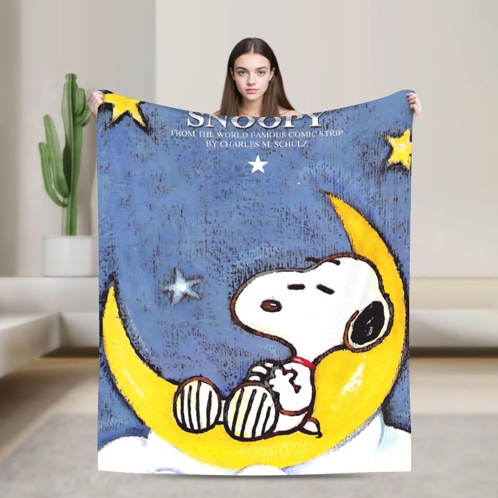 Peanuts Woodstock z Przyjaciółmi Koc Super Ciepły Koc Dekoracyjny Zimowy Sofa Łóżko Wygodny Pokrowiec na Łóżko
