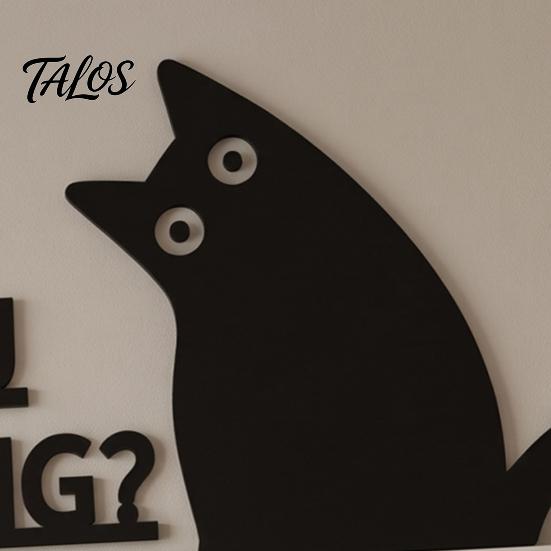 Bathroom Door Decoration Nosy Black Cat Topper Decor, Halloween Corner Acrylic Indoor Doorway Statue Top Figurine for Bedroom Home Gift Lovers