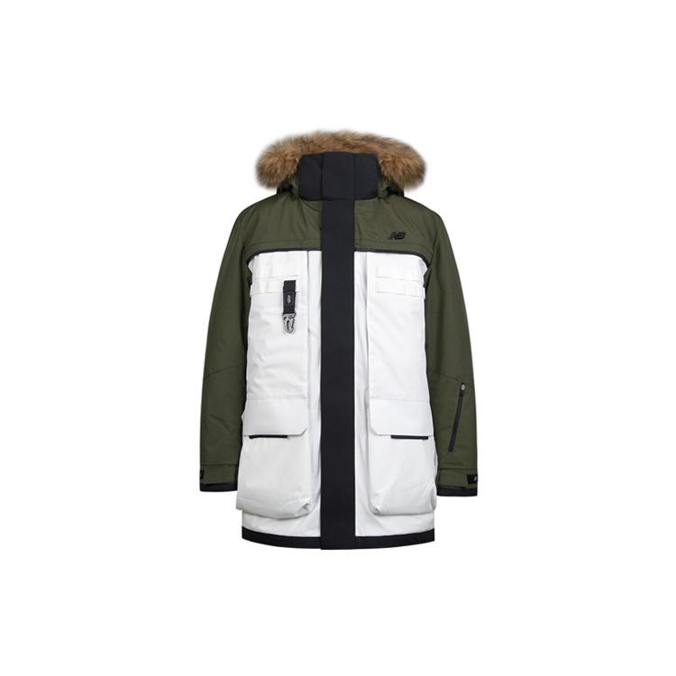 New Balance Winter Down Snow Parka Jacket Asia Sizing White Green Black Men s NP94N011-KH M