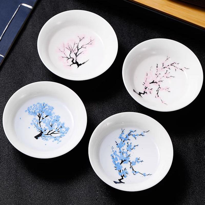 Taza de té de cerámica Kung fu Tazón de té Japonés Mágico Sakura Vasos Cambian de color con la temperatura flor display Taza de sake Tazón de té