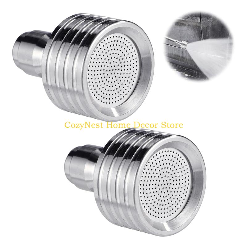 92MF 2Pcs Stainless Steel Power Washer Shower Nozzle 1/4inch Quick Connection Sprinkler For Car Washing And Garden Watering