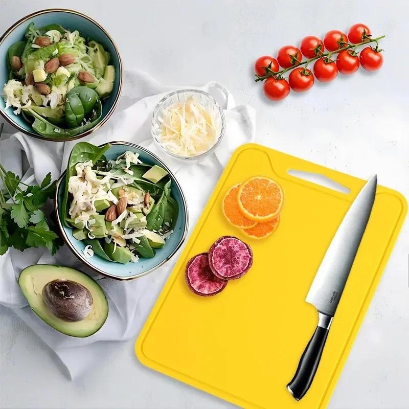 New Silicone Cutting Board Non-Slip Kitchen Mat for Meat and Vegetable Dishwasher Safe Silicone Chopping Boards BPA