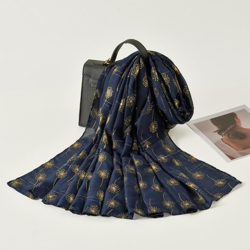 

Весенне-осенний бронзовый монохромный шарф с одуванчиками, женские модели для выхода в свет, путешествий и фотографий, красивый модный атмосферный платок