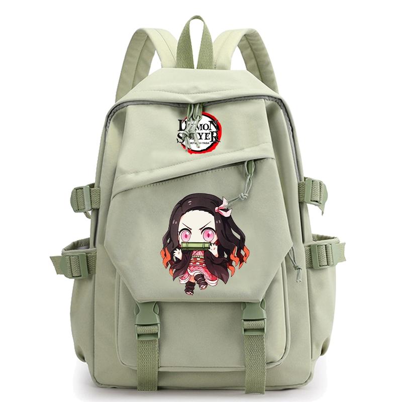 Anime Demon Slayer Ryggsekk Back To Schoolbag for Boy Girl Bookbag for Kid Gaver Menn Dame Reisebag Stor kapasitet ryggsekk