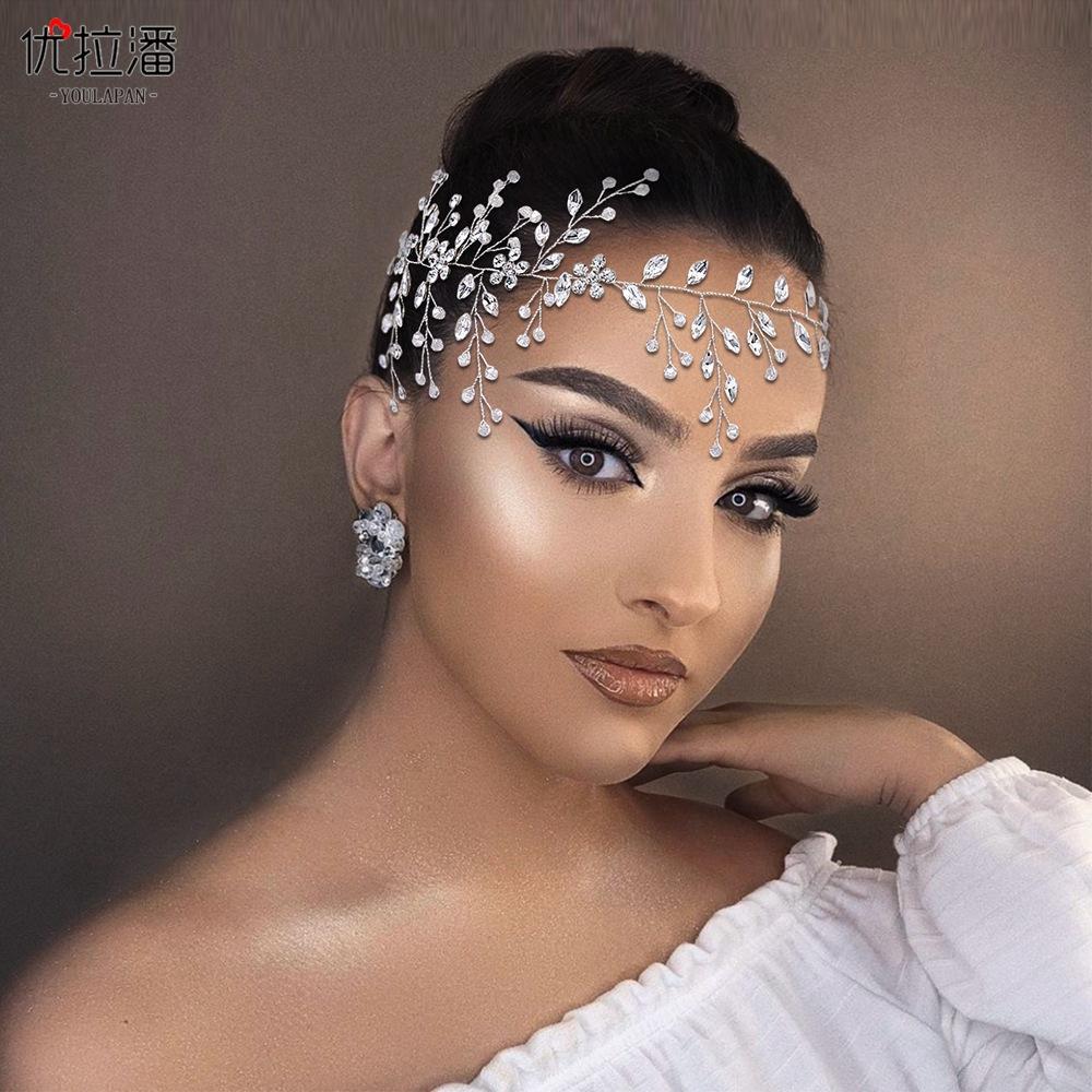 LY-HP0057 Wedding Accessories Bride Jewelry Shiny Luxury Handmade Rhinestone Bridal Headwear Wedding Alloy Headband