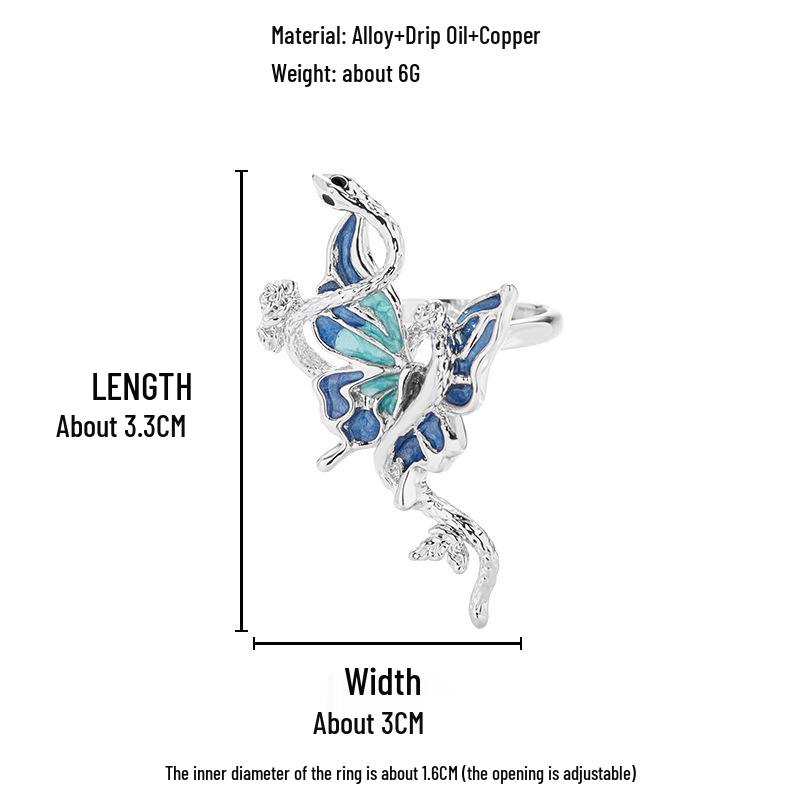 

Серьги-подвески из серебра 925 пробы в корейском стиле «Бабочка и змея» - Модная роскошь для женщин