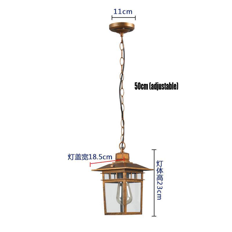 Outdoor Waterproof And Rust-Proof Courtyard Chandelier Corridor Aisle Balcony Chandelier Villa Garden Pavilion Pendent Ligh