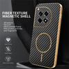For OnePlus Ace 3 5G/12R 5G Phone Case Carbon Fiber Textured Electroplated TPU Back Cover