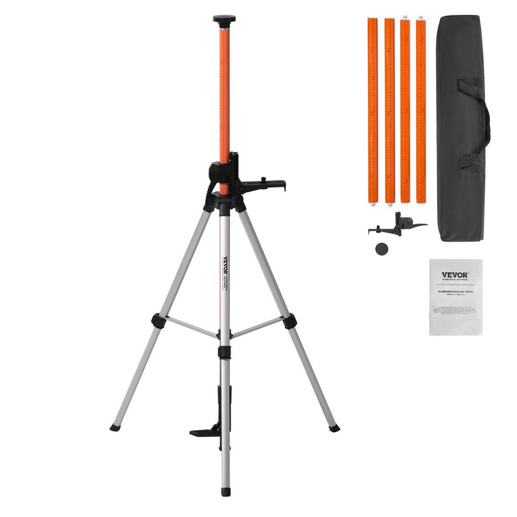 Laser Level Tripod 1/4"-20 & 5/8"-11 Thread 40.94-133.85 in Height Adjust