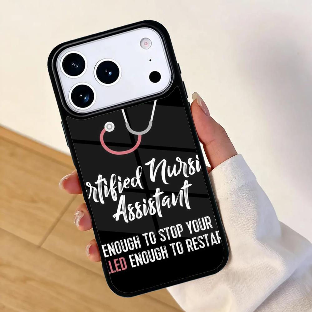 Funny I Love Nursing Mobile Phone Case for IPhone 17 AIR 16pro Max 15 14 13 12 11 Bumper Cover