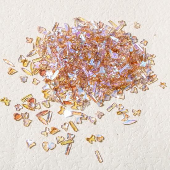 1 Box Nail Decoration Irregular Shape Shiny Visual Effect Vivid Color Sparkling Wide Application Decorative Resin