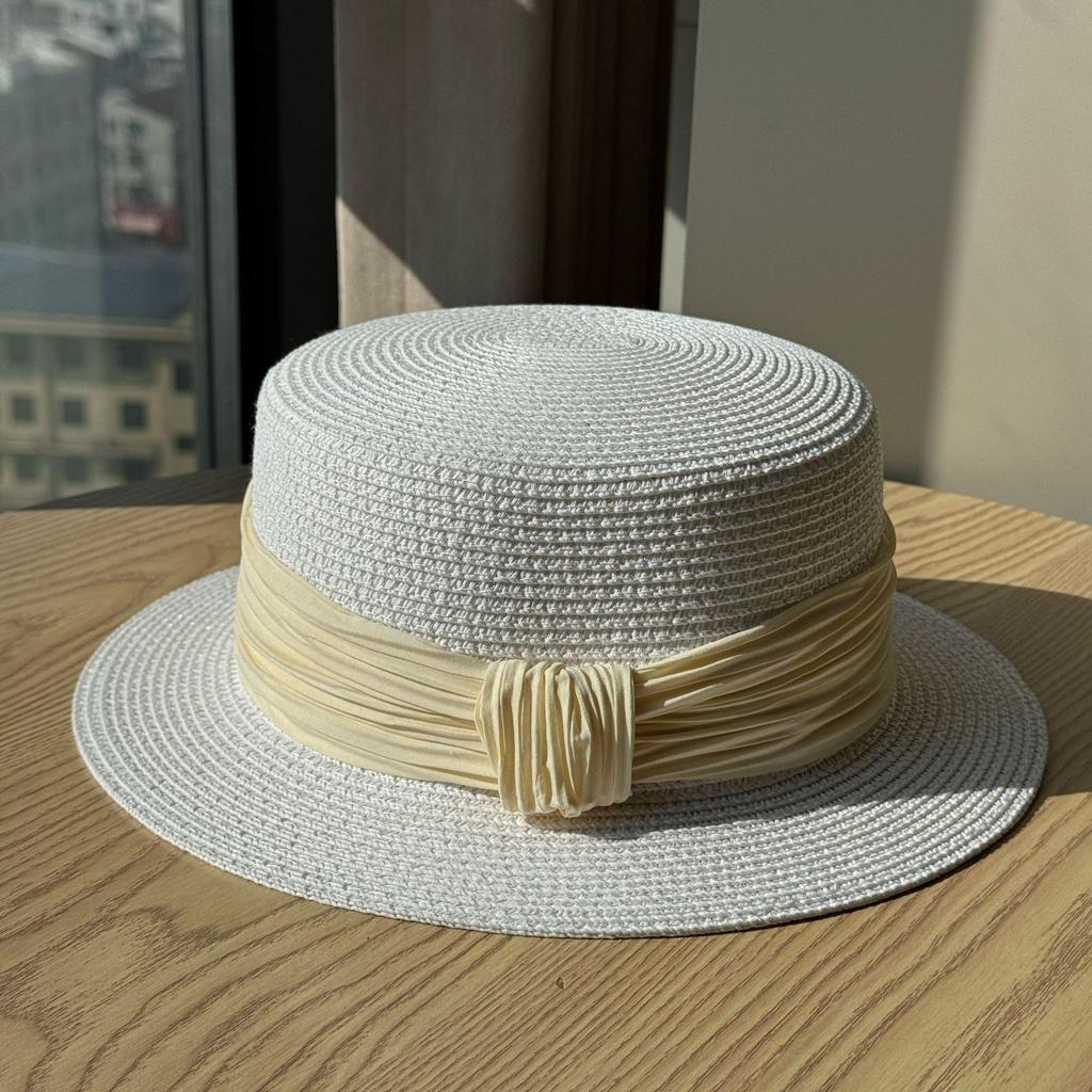 Summer Straw Hat Retro Top Hat Ladies Shade Beach Hat Jazz Hat