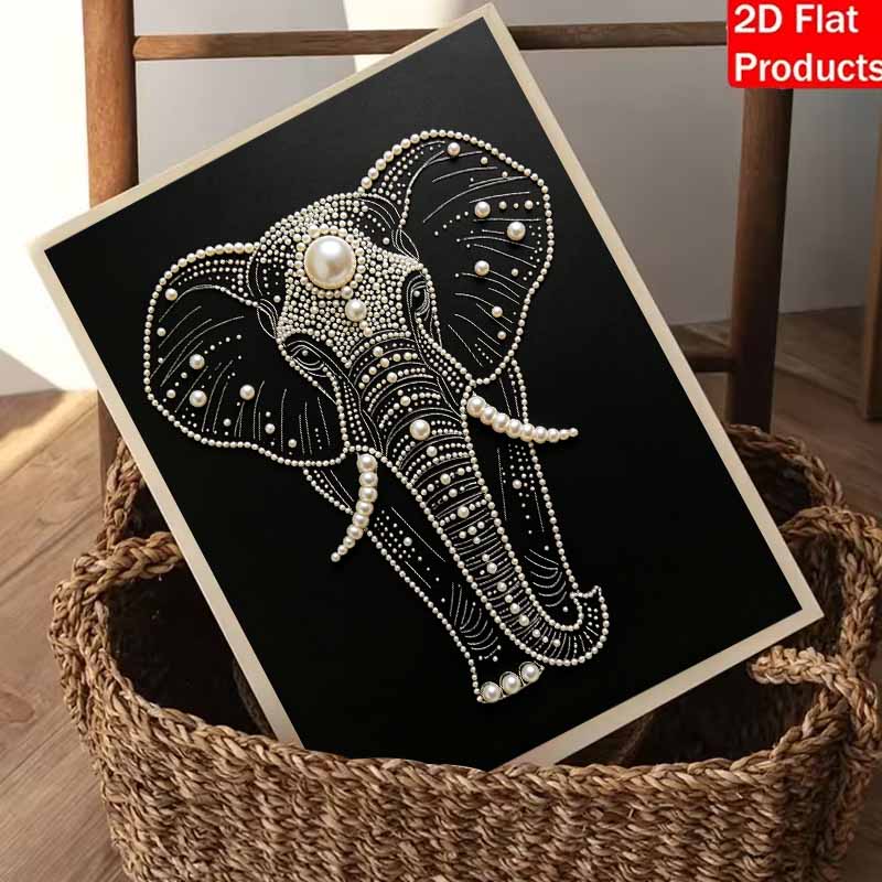Kit Pittura Diamante Perle Fai da Te per Adulti e Principianti, Elefante Elegante Pittura Scintillante Artigianato Decorazione Murale Casa Regalo Fatto a Mano