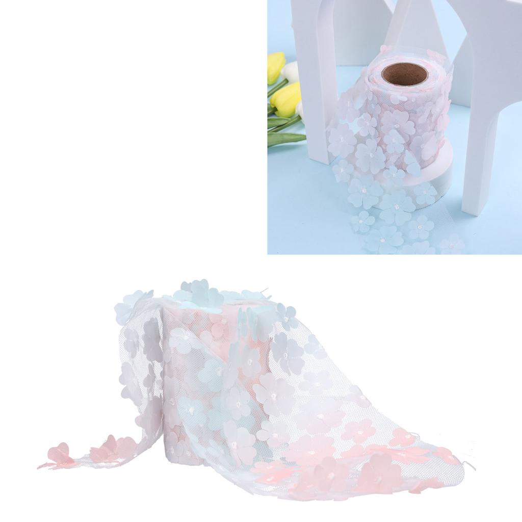Flowers Tulle Rolls 10cm 10yd Premium Polyester Flexible Wide Application Exquisite Sparkling Tulle Rolls