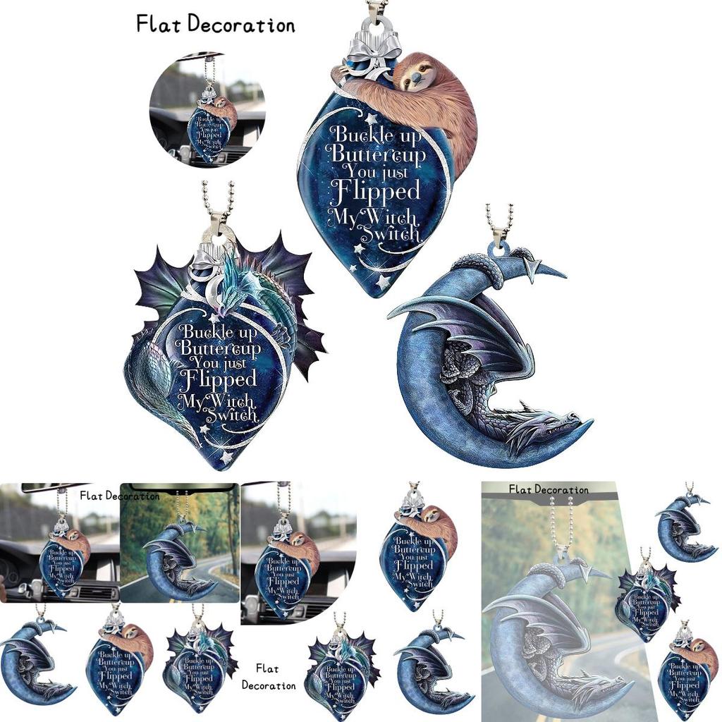 Blue Moon And Dragon Lover Car Ornament Holiday And Home Decoration Hanging Pendant
