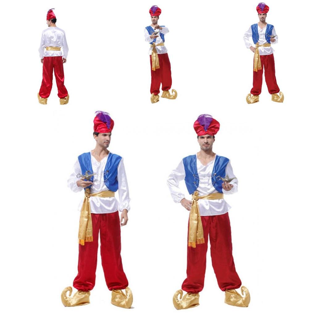 Exquisite Arabian Prince Costume For Men Ideal For Halloween And Cosplay Events