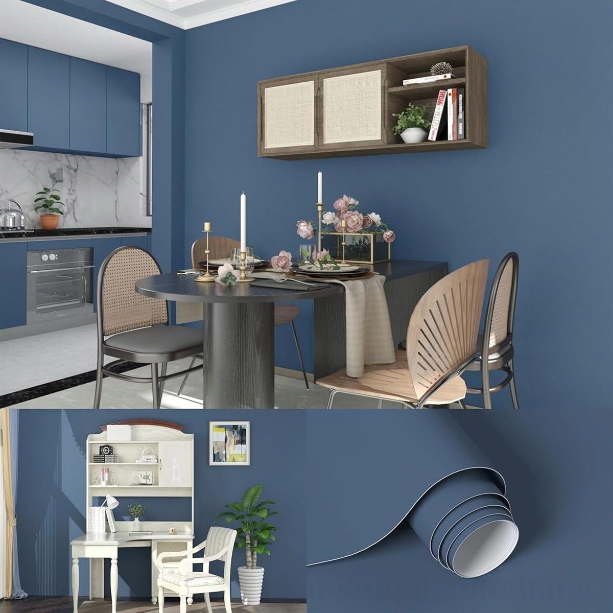 

Самоклеящиеся обои Защищающая от загрязнений настенная самоклеящаяся бумага Съемные однотонные наклейки на стену Отклеивающиеся Водонепроницаемые и маслостойкие 40CMx1M